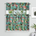 thumbnail image 2 of Dog Print Kitchen Curtains 36 Inch Short - 3 Panel Set, Cute Puppy & Floral Design, Rod Pocket Pet Lover Curtains 100% Polyester, Paw & Bone Pattern for Kitchen, Living Room, Bedroom, Easy Wash, 2 of 6
