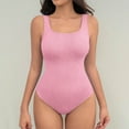 thumbnail image 2 of Shapewear for Women Tummy Control Thong Bodysuits Seamless Body Shaper Waist Trainer Scoop Neck Body Suit, 2 of 4