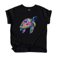 thumbnail image 2 of Trendy Turtle Shirt for Women, Teens & Kids Summer Sea Turtle T-Shirt Black Shirt 12 Months, 2 of 5
