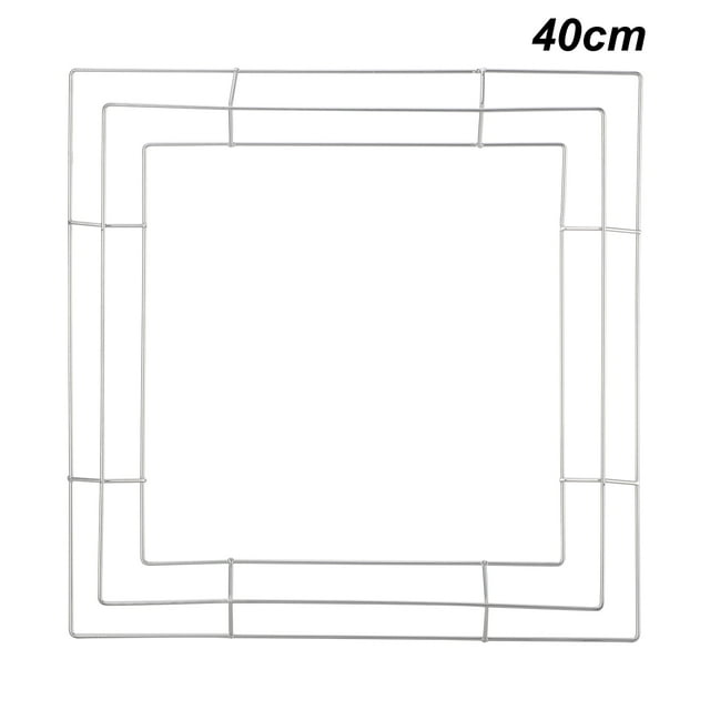Guirlande Cercle Carré Fleur Simulation Cercle en Fer Anneau Suspendu