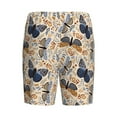 thumbnail image 2 of Lsque Butterflies Mens Sleep Pajama Shorts,Short Pajama Pants, Cotton Ultra-Soft Knit-Small, 2 of 9