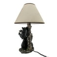 thumbnail image 4 of Zeckos Black Bear Family Table Lamp W/ Tree Bark Print Shade, 4 of 5