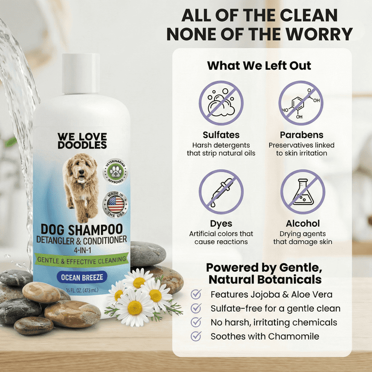 We Love Doodles Dog Shampoo, Conditioner, Detangler and