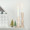 thumbnail image 6 of Pungan Set of 4 Rustic Wooden Candle Holders for Pillar Candles, Farmhouse Style Decorative Wood Candlesticks, 6.93" x 2.24" x 2.24", 6 of 10