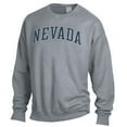 thumbnail image 2 of Men's ComfortWash Gray Nevada Wolf Pack Garment Dyed Fleece Crewneck Pullover Sweatshirt, 2 of 3