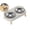 White, variant on Elevated Cat Bowls, 2 Stainless Steel Raised Cat Food and Water Bowl Set, Splash Proof, Whisker Fatigue Friendly, Dishwasher Safe for Cats and Small Dogs