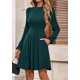 thumbnail image 3 of Vestido PRETTYGARDEN 2025 de manga larga tejido acanalado verde oscuro XL, 3 of 8