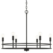 Capital Lighting 448761 Fuller 6 Light 28" Wide Ring Chandelier - Black