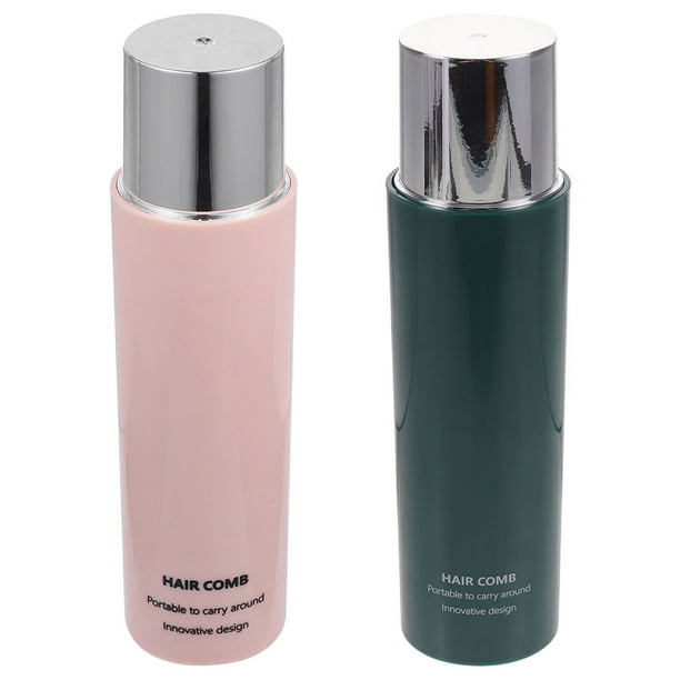 Cepillo redondo retráctil para secado y peinado, cepillo de pelo de tamaño de viaje para cabello rizado, cepillo compacto para mujeres y hombres, 2 uds.