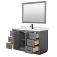 thumbnail image 3 of Wyndham Collection Miranda 54" Plywood Single Bathroom Vanity in Dark Gray/Black, 3 of 7
