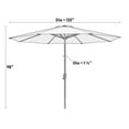 thumbnail image 6 of Abble 11FT Outdoor Patio Umbrella with Crank Handle, Market Umbrella with 8 Sturdy Umbrella Ribs, Waterproof for Garden Deck Backyard Pool, Aqua, 6 of 6