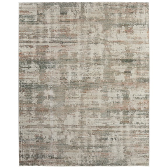 Feizy Eden Modern Abstract, Ivory/Gray/Green, 1' 8" x 2' 10" Accent Rug, Easy Care Stain Resistant Fade Resistant, Area Rug for Living Room and Bedroom