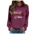 thumbnail image 2 of It's The Most Wonderful Time Of The Year Christmas Sweatshirts for Women Long Sleeve Crewneck Holiday Sweatshirt Pullover Top, 2 of 5