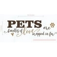 thumbnail image 4 of Pets are Bundles of Love Wall Decor Vinyl Decals Animal Paw Stickers Quotes, 23x7-Inch Chocolate/Tan, 4 of 4