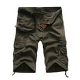 thumbnail image 3 of Shorts Men Holiday Solid ColorSpecial Print Beach Casual Trouser Shorts. Cargo Shorts for Men Black L, 3 of 4