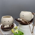 thumbnail image 2 of Trilenars  Wall Hanging Planters, Small Succulent Pot, Smile Face Resin Flower Pot, Succulent Flowers Plants Pot, Swing Face Planters Pots, Nursery Pot Flower Vase, For Indoor Outdoor Home Decor, 2 of 7