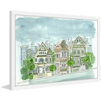 "Potrero Hill San Francisco" Framed Painting Print