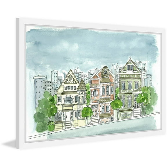 "Potrero Hill San Francisco" Framed Painting Print