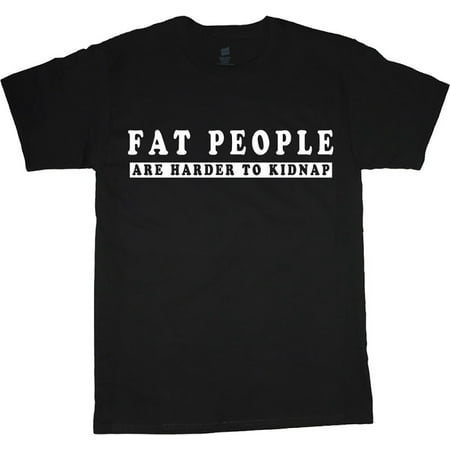 Fat People funny T-shirt Men's Tee Black
