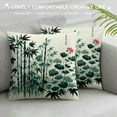 thumbnail image 3 of Leisuo Decorative Pillow Cover Bush Japanese Original Watercolor Ink Stem Painting Plant Asian White Nature Throw Pillow Cover Rectangle Cushion Case for Couch Bed Car, 3 of 5