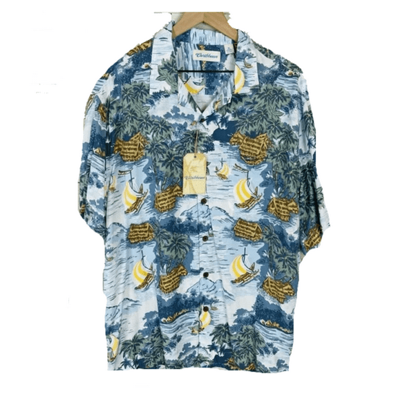 CARIBBEAN Roundtree Yorke MEN’S MULTICOLOR SHIRT Floral Aloha XL