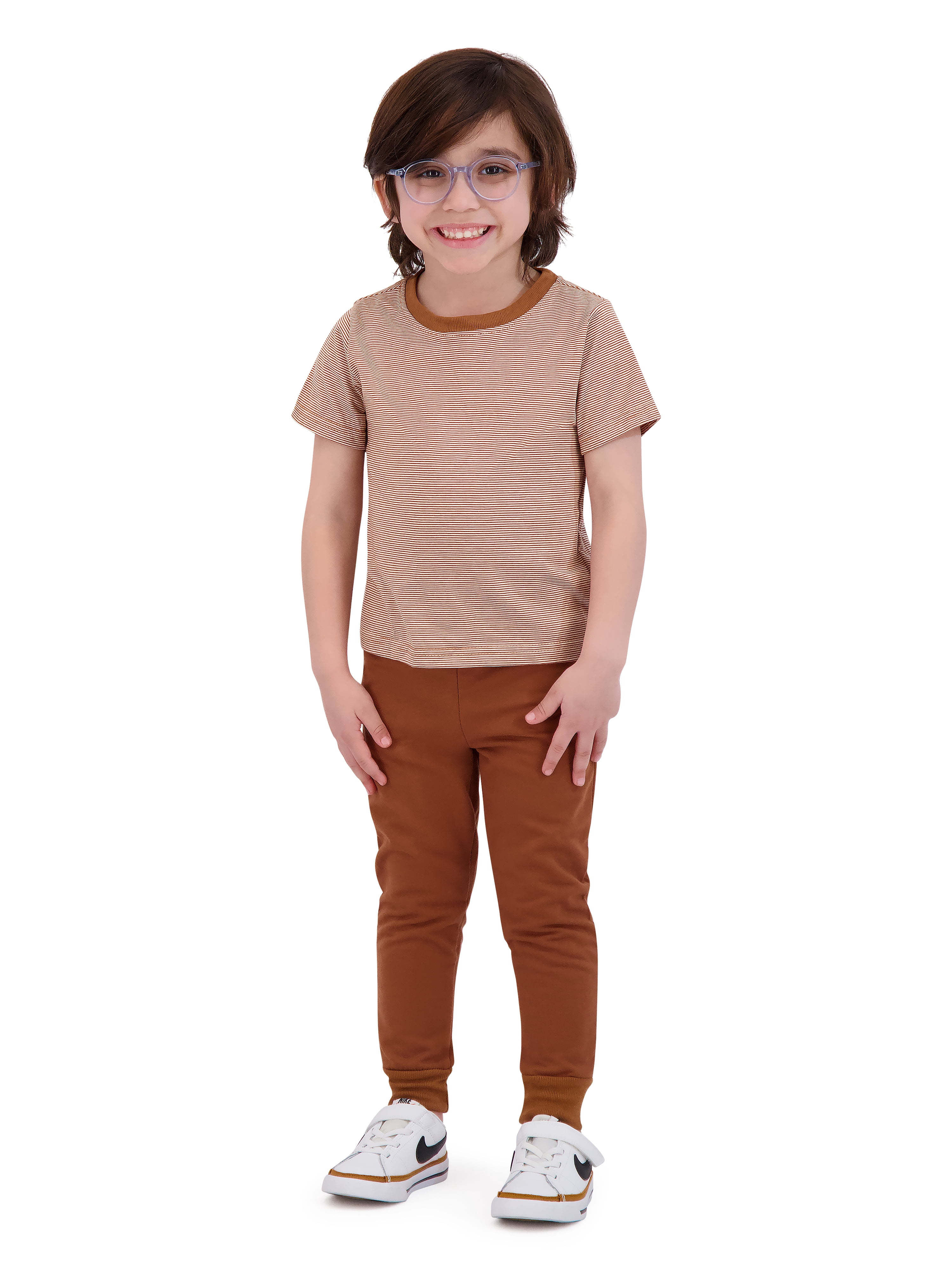 Tahari Toddler Boys 3 Piece Brown Hoodie Set, Sizes 2T-4T