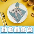 thumbnail image 6 of WYYP White Rabbits Polyester Dinner Napkin for Dining Table Kitchen Party Housewarming Decor, Reusable Cloth Napkin 4 PCS, 6 of 7