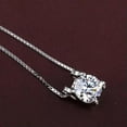 thumbnail image 2 of Natural Quality Crystal 925 Silver Pendant Necklace Chain Women Jewelry-Silver[g970], 2 of 2
