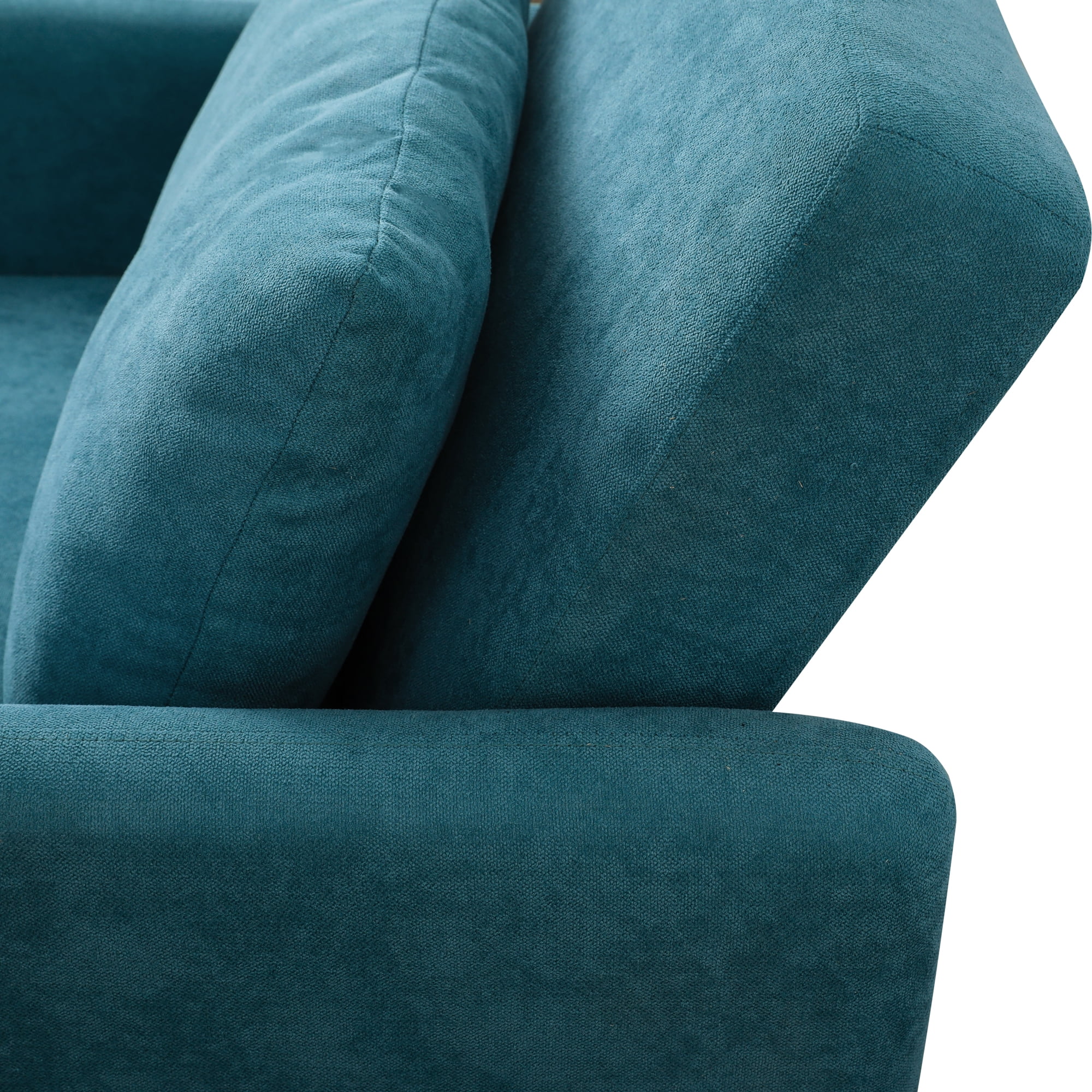 MAYEERTY 36" Modern Upholstered Lint 1-Piece Convertible Sofabed Armchair with Quick-Fold Design for Living Room，Green