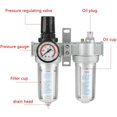 thumbnail image 4 of Air Compressor Filter 1/2" Air Filter Pressure Regulator Gauge Aluminum Alloy Oil Water Trap Separator Air Tool, 4 of 7