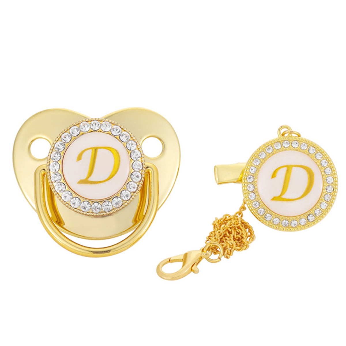 Protoiya Letters Pacifier,Baby Pacifier And Clip Set,Standard Caliber