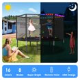 thumbnail image 3 of YORIN 8FT 10FT 12FT 14FT Trampoline with Enclusore Net, Sprinkler & LED Lights, 800LBS Capacity Outdoor Trampoline for 2–3 Kids, Safety Enclosure Net, Ladder, Heavy-Duty Backyard Round Trampoline, 3 of 9