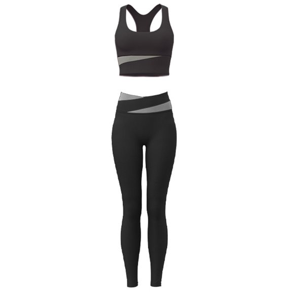 Women's Yoga Outfits 2 piece Set Workout Tracksuits Sports Bra High Waist Legging Active Wear Athletic Clothing Set-XL