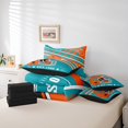 thumbnail image 5 of Feelyou Rugby Twin Bedding Sets 7-Piece for Boys, Cartoon Football Bedding Comforter Set, Soccer Sports Lover Sheet Sets, Microfiber Bedroom Decor, 5 of 7