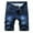 Dark Blue, variant on Odeerbi Jean Shorts for Men Ripped Denim Shorts Personality Camouflage Stitching Shorts Blue