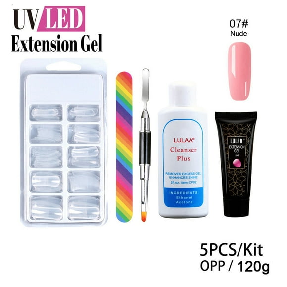 Poly Uv Gel Nail Builder Extension Kit LED Lamp Nail Gel Polish Set Extension Polygel Nail Kit