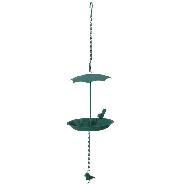 Baño para Pájaros Colgante Comedero para Pájaros Colgante Baños para Pájaros de Metal para Exteriores Bandeja Colgante Bandeja para Baño de Pájaros o Agua para Pájaros A