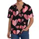 thumbnail image 1 of Balery Hearts Camisa Casual de Manga Corta con Botones para Hombre, Texturizada, Estilo Cubano, para Playa, Verano-3X-Large, 1 of 5
