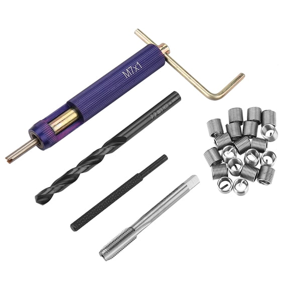 Thread Repair Tool Kit, Easily Replaces Durable Portable Thread Repair Kit, M7x1.0 For Cutting External And Internal Threads