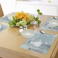 thumbnail image 4 of Ambesonne Blue Place Mats Set of 4, Vintage French Bride, Standard Size, Pale Blue White, 4 of 6
