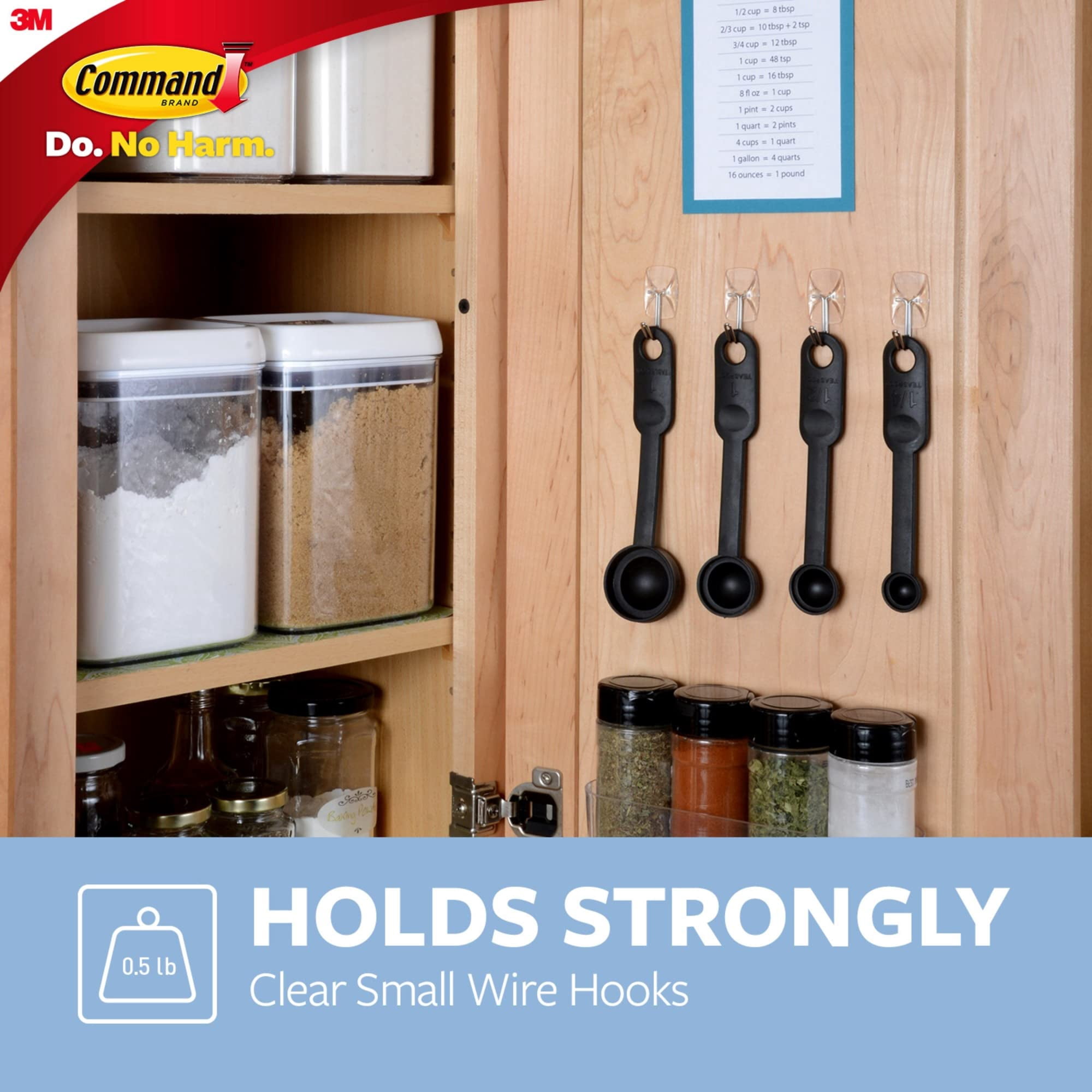 Command® Small Wire Hooks, 40 Hooks, 48 Clear Adhesive Strips, Damage Free Hanging Picture Hangers, No Tools Wall Hanging Strips For Living Spaces