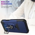 thumbnail image 3 of Allytechgroup Rugged Case for iPhone 17 Pro Max, Sliding Camera Lens Protector [Cards Slot] Kickstand Shockproof Bumper Compatible with Car Mount Magnetic Back Cover for Women Men, Navyblue, 3 of 7