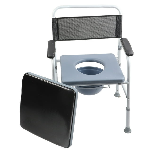 Chaise-coiffeuse à Hauteur Réglable, avec Accoudoirs, Chaise Pliante pour Coiffeuse, Stable et Fiable, pour Personnes Âgées Aînés Handicapés Grands-Parents, Chaise-Coiffeuse de Toilette 27.6 X 22.8 X 7.