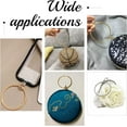 thumbnail image 4 of 3 Colors Metal Rhinestone Bag Handle Round Ring Purse Handle Replacement with Clasp for DIY, 4 of 6