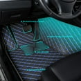 thumbnail image 2 of Maidao Floor Mats for Cars Custom Fit for ford Explorer 2020-Present 2 Seats All Weather PU Leather Auto Liners Anti-Slip Automotive Floor Mats Black Blue 2pc, 2 of 8