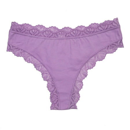 Xiaoxatg Panties for Women Ladies Thin Briefs Multicolor Lace Long Breathable Panties Matching Underwear