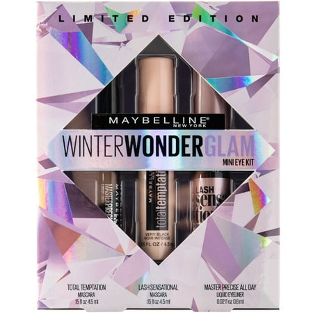 Maybelline Winter Wonderglam Mini Mascaras and Eyeliner Kit, 3 Count