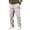 White, variant on Men Drawstring Waist Wide Leg Multi Drawstring Cargo Pants Dual Side Zipper Pockets Quick Dry Ripstop Baggy Urban Skate Utility Trousers White XXL