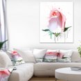 thumbnail image 1 of Pink Rose with Paint Splashes - Large Floral Canvas Artwork, 1 of 3