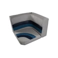 thumbnail image 2 of Horizon Manufacturing Premium Series Pontoon Radius Corner Cushion Set/Base 3007-AADK White/Navy/Blue, 2 of 6